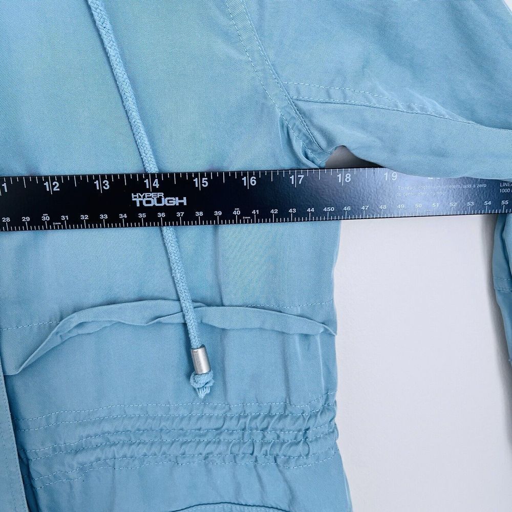 MARKET & SPRUCE Hooded 2 Pocket Cargo Rain Utility Jacket Zip Snap Women Small - Picture 12 of 14